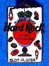 LAS VEGAS HOTEL Hard Rock Cafe PROTOTYPE SLOT SERIES ACE HEARTS HURRICANE PIN