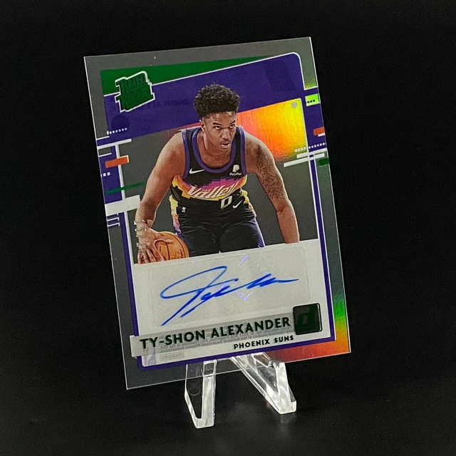 Ty-Shon Alexander 2020-21 Donruss Clearly Green Foil Rated Rookie Auto # /25
