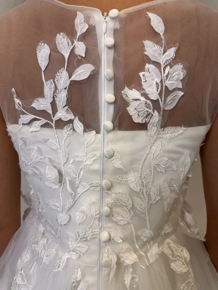 Petite Bride Wedding Birthday First Communion Christening Flower Girl Dress - Image 3 of 4