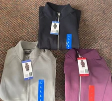 32 Degrees Heat Women’s Active Mock Neck Full-Zip Castor Gray M,L Black XS,S,M,L