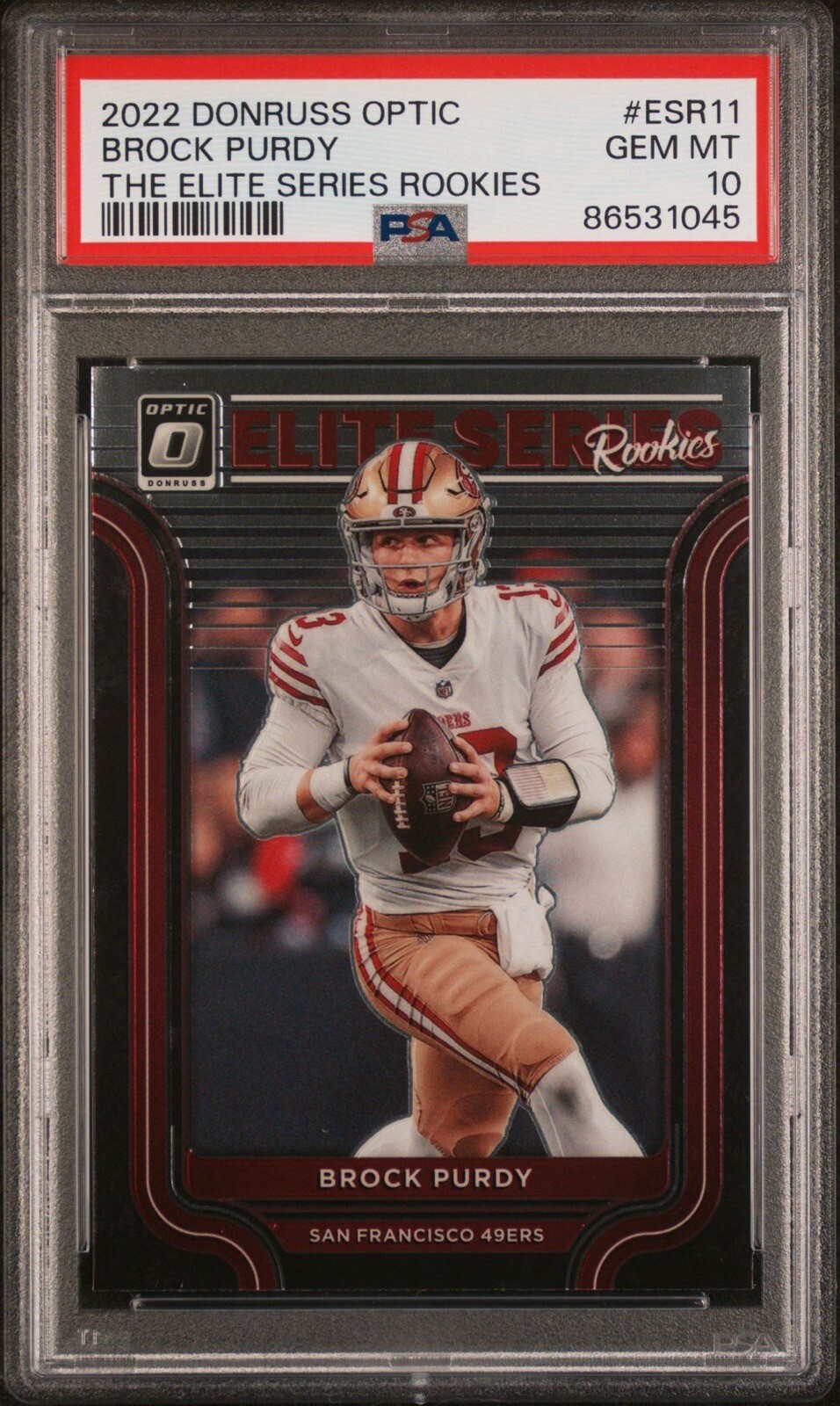 Brock Purdy Panini Donruss Optic the Elite Series Rookies #ESR11 Rookie the Elite Series Ice
