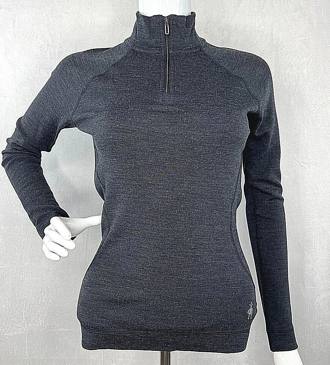 Smartwool Merino 250 Quarter Zip Top Women's NWT X-Small Charcoal Heather