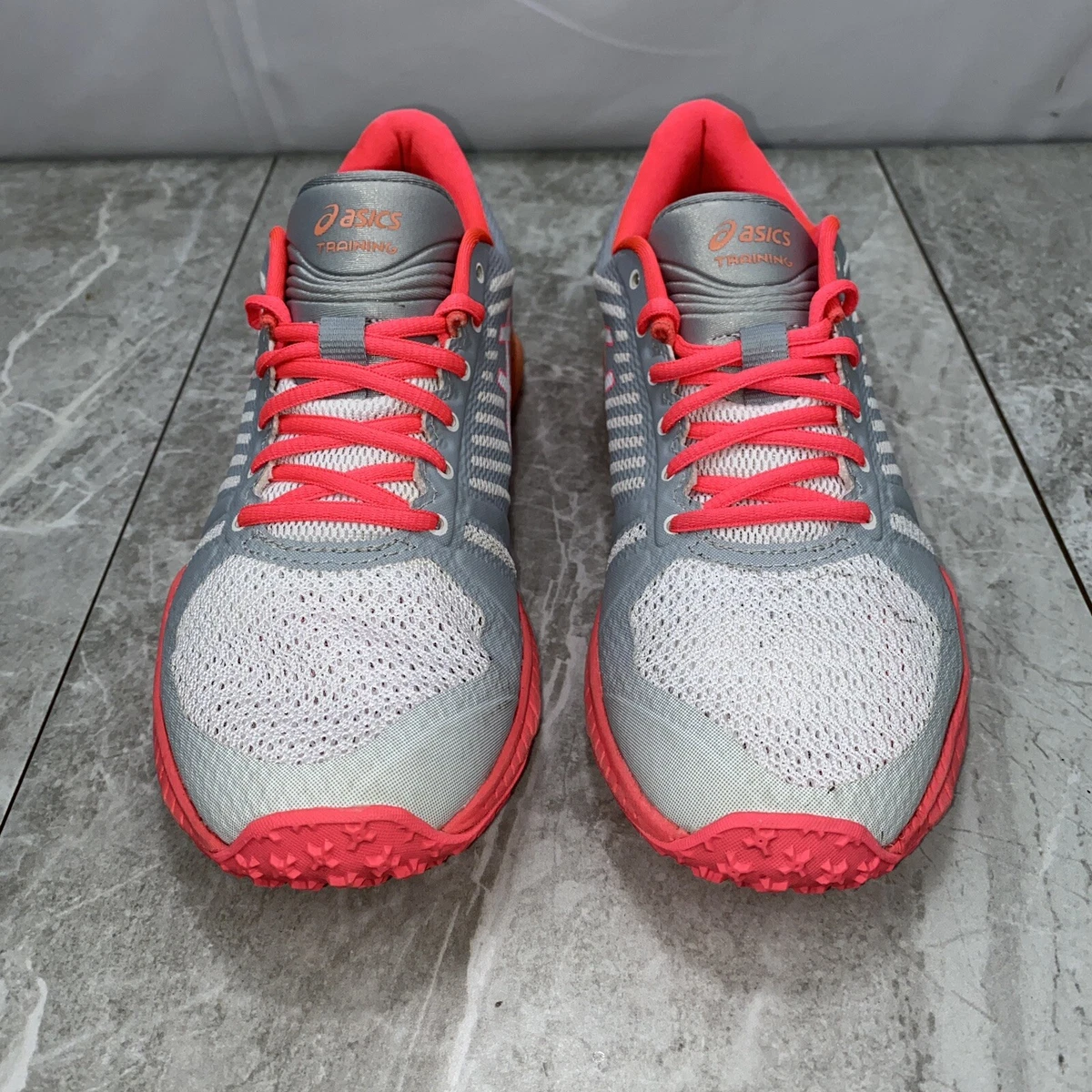 Asics grise cheap et rose