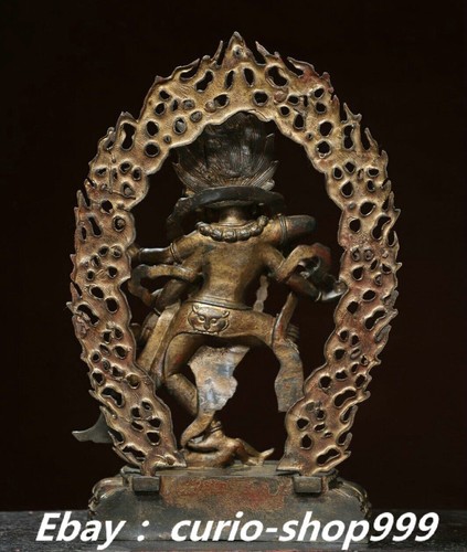 14" Tíbet Bronce Dorado Vajravarahi Vajrayoguini Dorje Phakmo Diosa Buda Estatua - Imagen 3 de 9