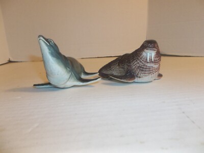 Vintage 1991 Fur Seal and Walrus Animal Plastic Figures