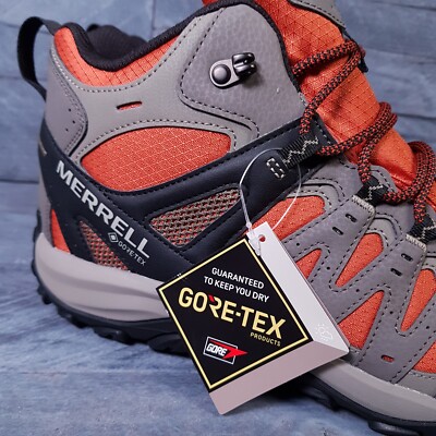 Merrell Accentor 3 Gore Tex Mid Men\'s Hiking Boots Outdoor Gray/Orange Size 14 MERRELL Accentor 3 Gore Tex Mid Hiking Boots Mens 14 Brown  main image 3