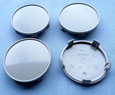 4x Nabenkappen Felgendeckel Träger 68mm  65,5mm für Alufelgen D grau B67
