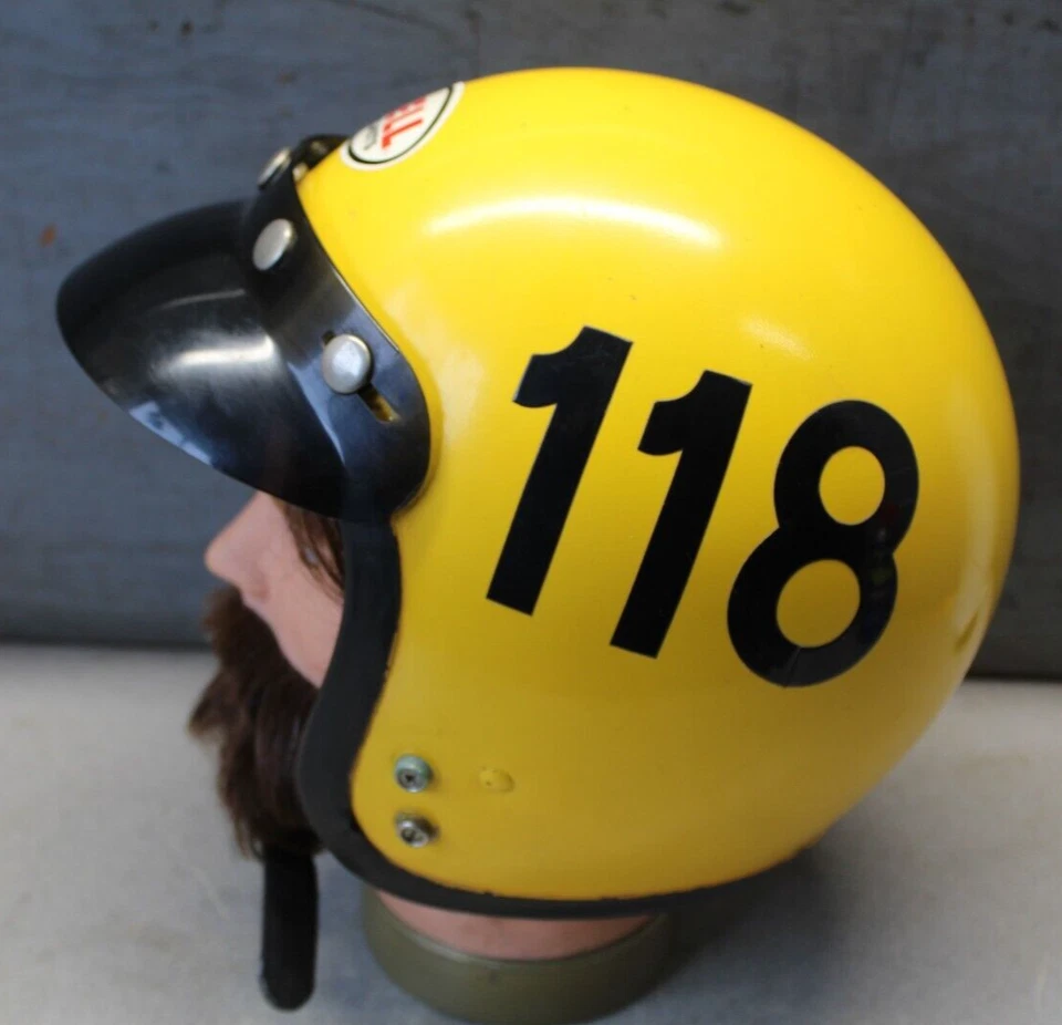 BELL SNELL TOPTEX ОТКРЫТЫЙ ЛИЦО 5 SNAP ШЛЕМ 1970 МОТОЦИКЛА ATV MX ГОНКИ SZ 7 1/8 - Изображение 3 из 4