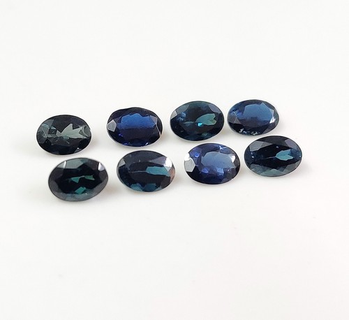 AAA Quality Natural Indicolite Blue Tourmaline 5x7MM Oval Cut Gemstone Lot 8 Pcs - Picture 4 of 8
