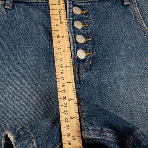 Banana Republic Shorts Womens 25/0 Blue Denim Jean Button Fly High Rise NWT - 第 7/13 張圖片