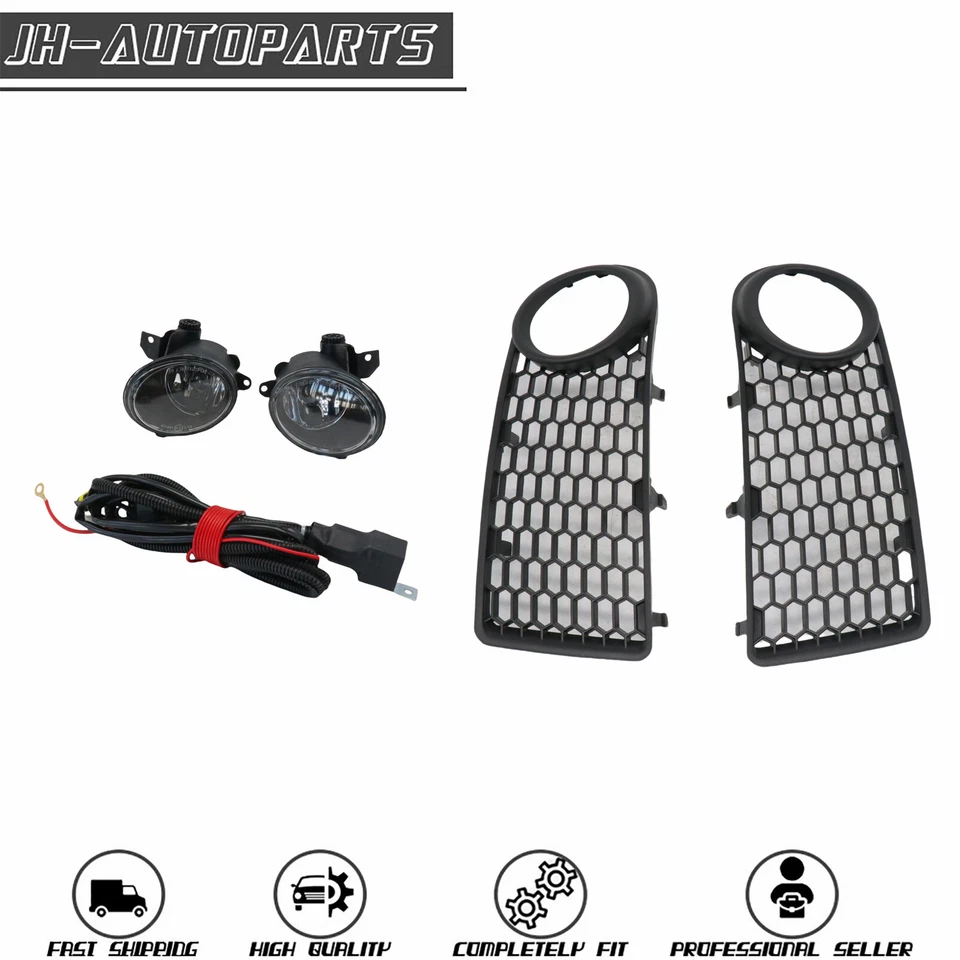 Par de luces antiniebla con cubierta + arnés de cableado para parachoques delantero VW Beetle 2006-2010 Foto 2 de 4