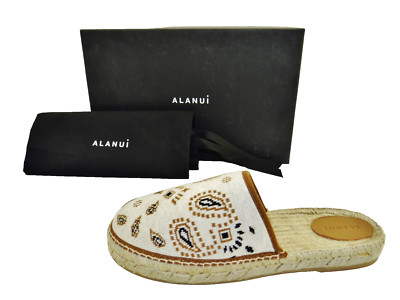 Alanui Espadrilles Pantoletten Baumwolle Beige Slipper Sandalen Damen Schuhe 41