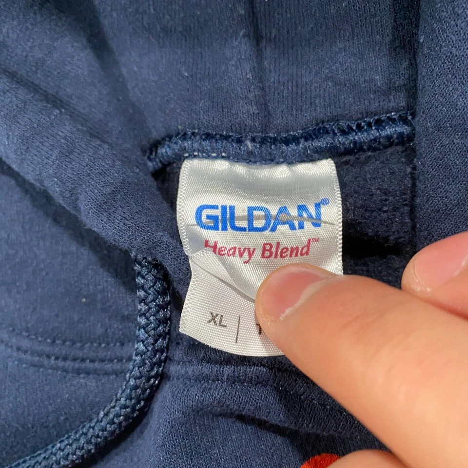 Pulôver Chicago Bears com capuz masculino XL azul humor engraçado Beat The Packers NFL - Imagem 3 de 4