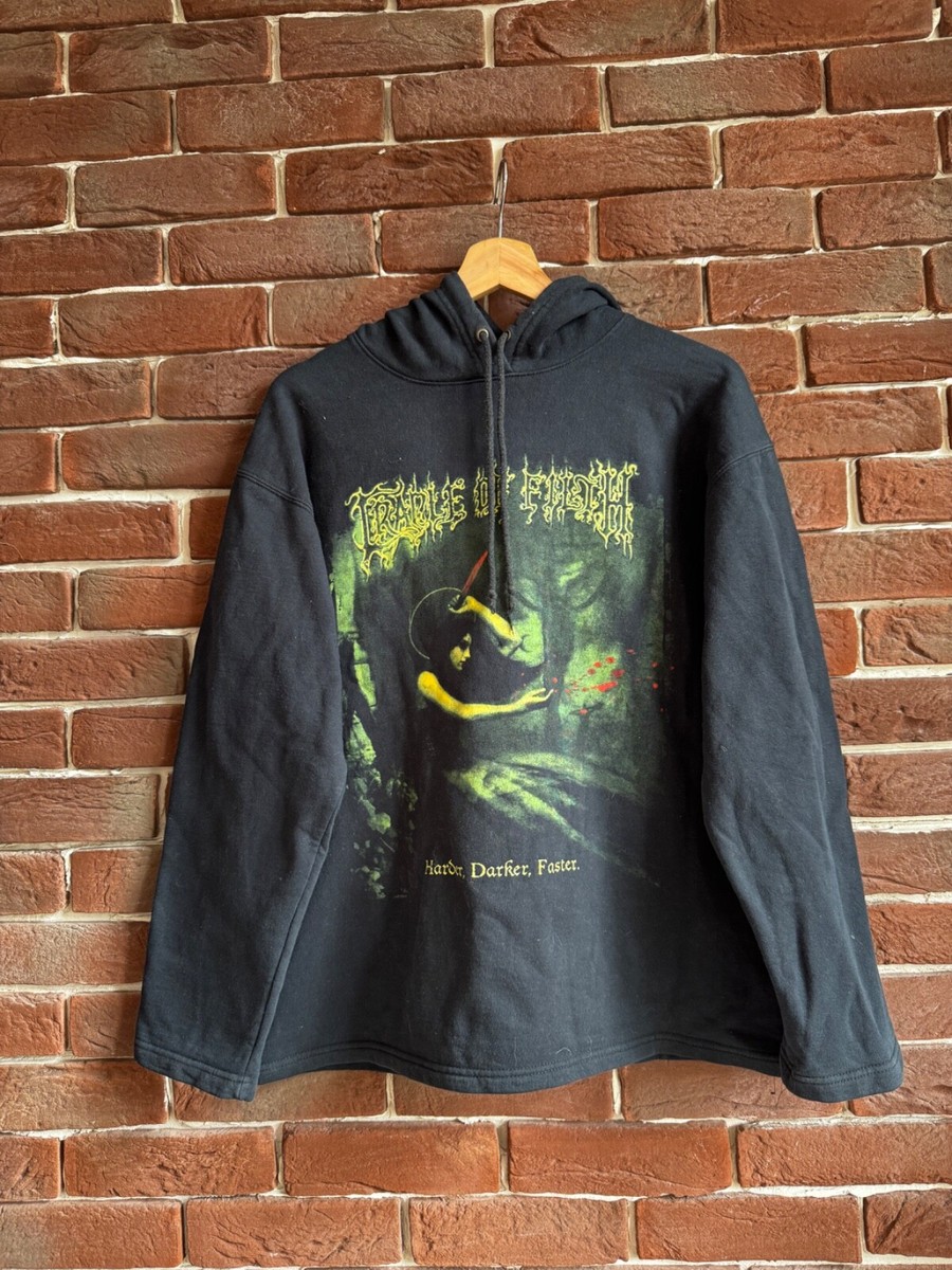 2000s ヴィンテージ Cradle of filth パーカー Vintage 00s Cradle of Filth Harder Black Metal Band hoodie M