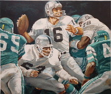 SUPER BOWL XV NFL OFFICIAL LE LITHOGRAPH LISTED AMERICAN MERV CORNING Sd