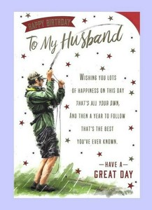 Husband Birthday Card Large 9 X6 Fishing Verse Mens Male Ebay
