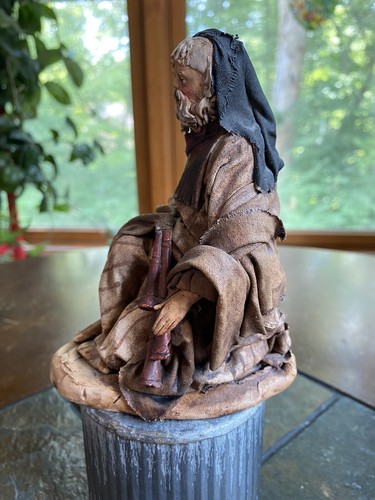Vintage The Angela Tripi Collection Sitting Shepherd Wise Man Bag Pipes Superb! - Picture 4 of 12