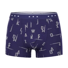 2Pack Soft High Quality Cotton Breathable Underwear Men's Printed Boxer Briefs