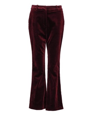 Claudie Pierlot Damen Hose Gr. S / 36 FR Wide-Leg Velour CFPPA00181