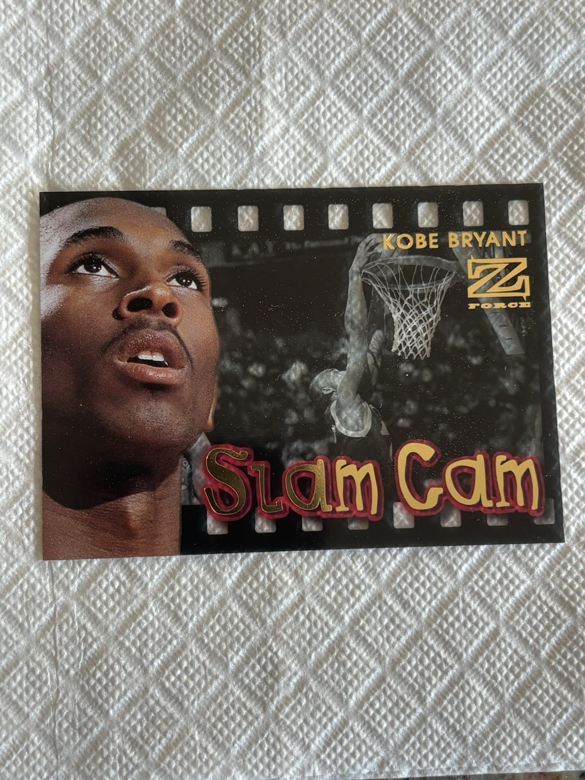1997-98 Skybox Z-Force Slam Cam Kobe Bryant #1SC Rare Insert Acetate Film Card