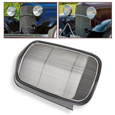 For 1932 Ford Steel Front Grille Shell+Stainless Insert Grill