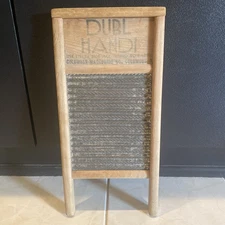 Vintage Dubl Handi Columbus Washboard Co Genuine Washboard 18” x 8.5”