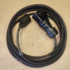 13Amp Plug to 16Amp Black Socket Adaptor Heavy Duty Converter Fly Lead 13A-16A