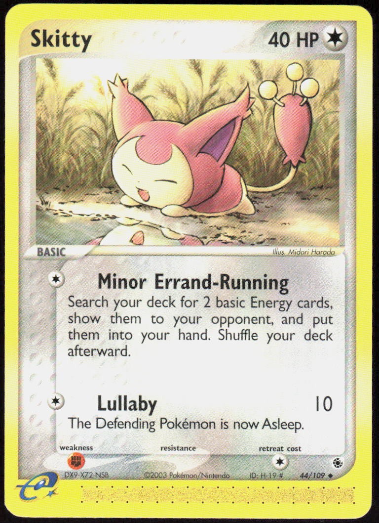 Skitty 44/109 Uncommon EX Ruby and Sapphire NM Pokemon