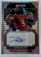 2022 Panini Prizm Draft #RA-DPI Drew Plitt Hyper Auto - Ball State