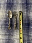 Rare REED & BARTON MARLBOROUGH Sterling Silver Baby Spoon & Fork Set