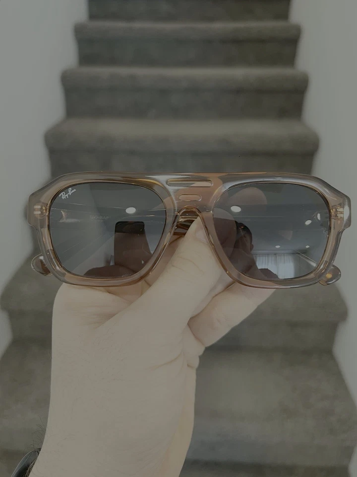 NUEVO Marco Transparente Ray-Ban CORRIGAN BIO-BASED RB4397 54-20 - Rojo/Borgoña  Foto 3 de 4