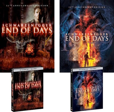End of Days 4K UHD Blu-ray Shout Scream Factory Exclusive Slip Cover + Posters