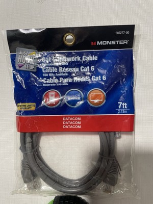 Monster 140277-00, 7' Cat 6 Network Cable Datacom Brand New
