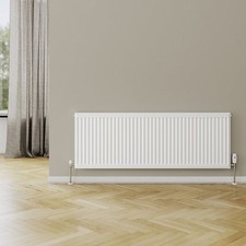 Flomasta Type21 Double Panel Radiator White 1400x500mm Heating Convector Steel
