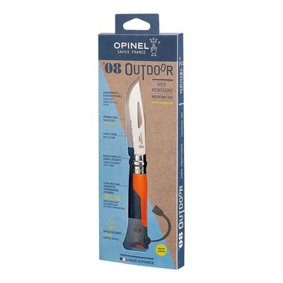 Opinel Taschenmesser No 08 OUTDOOR Earth khaki/orange rostfrei