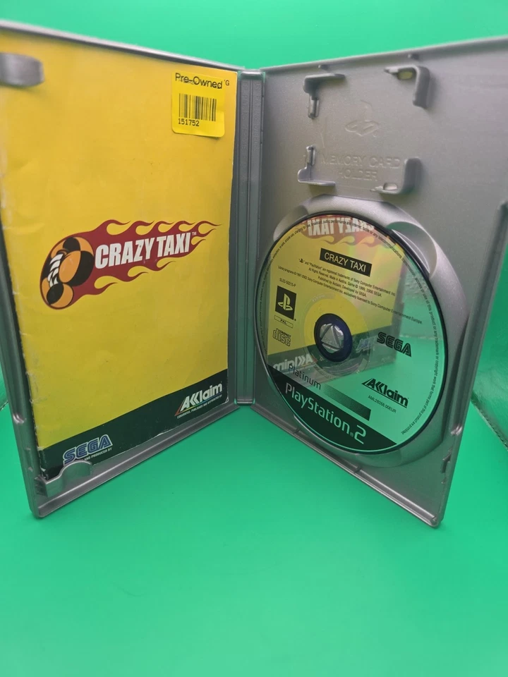 Crazy Taxi (PlayStation 2, 2001) PS2 PAL Complete W Manual - Image 2 of 3