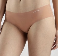 CALVIN KLEIN CK Women  s Invisible Hipster Logo Light Chestnut Panty Size L