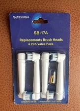 4-Pack Electric ToothBrush Replacement Heads Soft Bristles SB-17A
