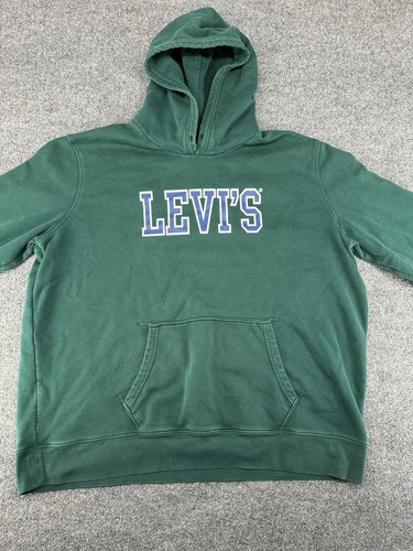 Felpa con cappuccio pullover Levi's uomo misto cotone logo grafico vestibilità rilassata 2XL - Foto 5 di 10