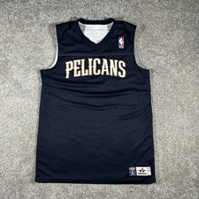 NBA New Orleans Pelicans Reversible Jersey Youth Large Blue White Alleson #4