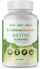 “Maximum Strength Biotin 10,000mcg – Hair, Skin & Nail Health Formula”