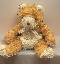 TY Beanie Baby Babies Whittle 2004 Brown Curly Fur Bow