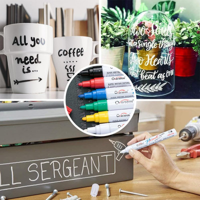 Paint Pens Paint Markers, 6 Colors Oil Based Permanent Markers, Medium Tip, Q...