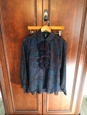 Lauren Ralph Lauren Women's Size M 2pc. Skirt Ruffled Blouse Lined Paisley