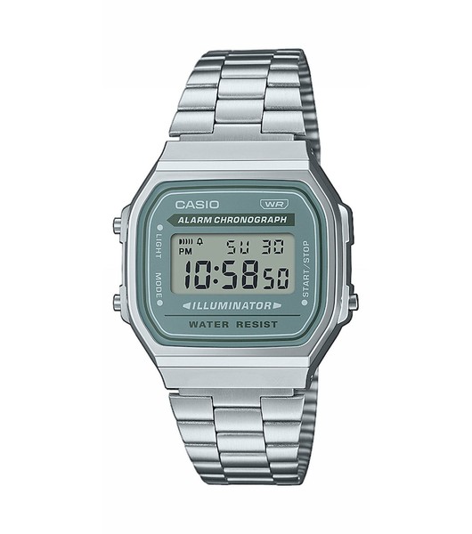 Casio Armbanduhr A168WA-3AYES Digital Casio Collection Vintage Retro Metallband-image
