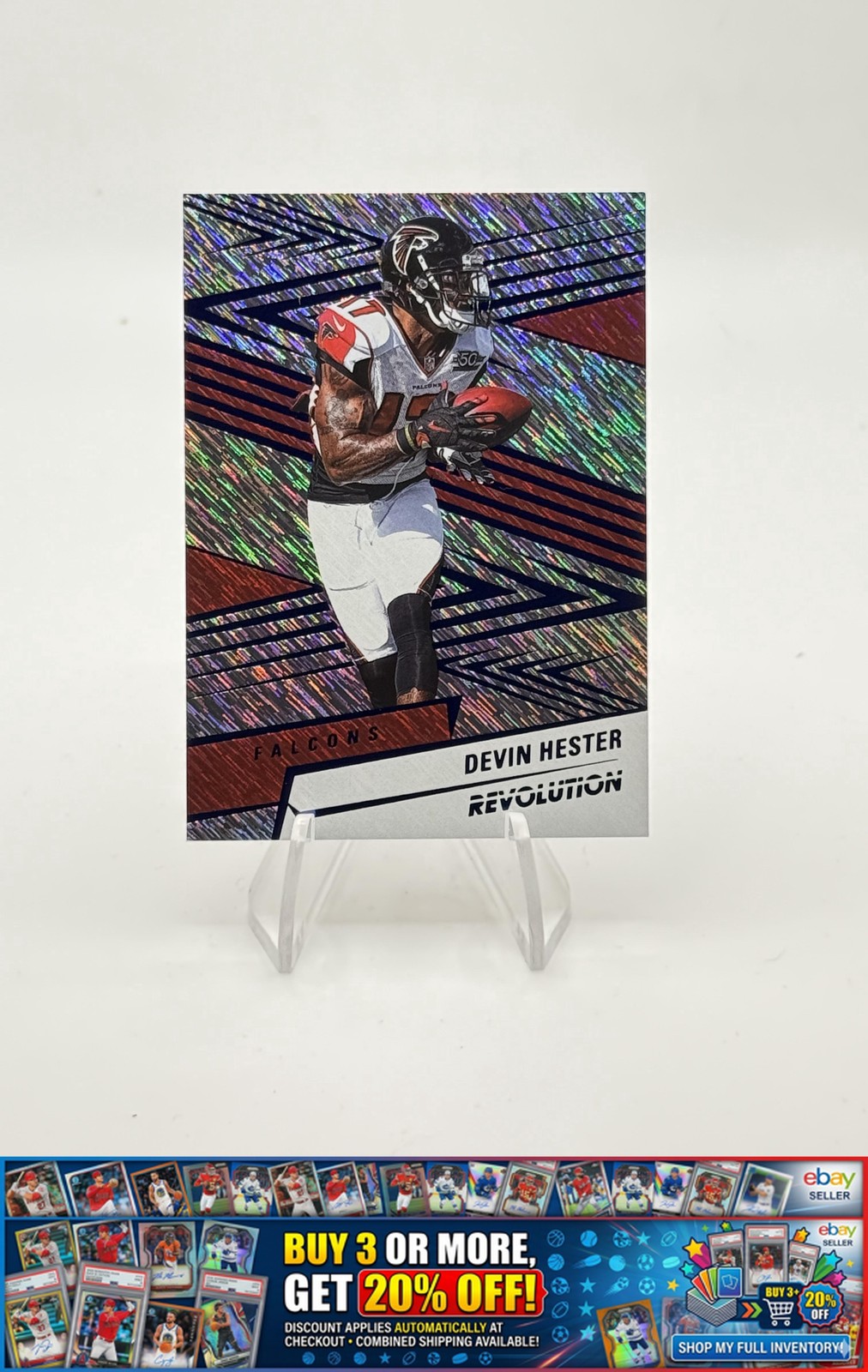2025 Panini Revolution Devin Hester #77 Blue Storm Atlanta Falcons #/549 SP