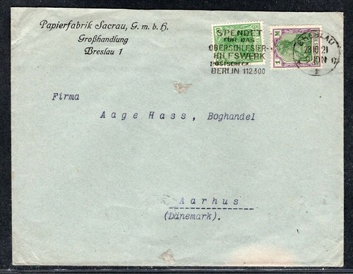 Dr-Germania 1921 Upper Silesian Relief And Works Agency Speciale /