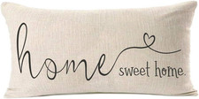 Home Sweet Home Quotes Farmhouse Pillow Covers 12X20 Inch,Farmhouse Decorative L