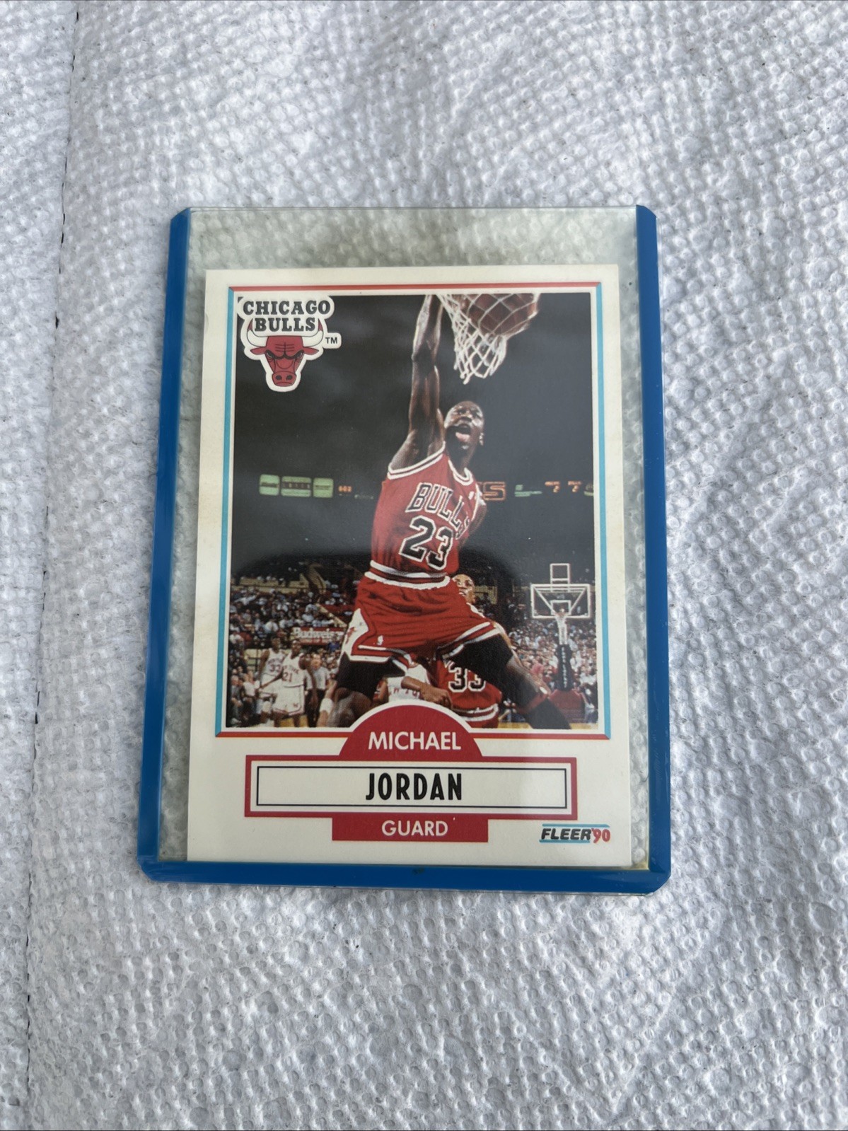 1990-91 Fleer - Michael Jordan #26 Black Line Above Biographical Information