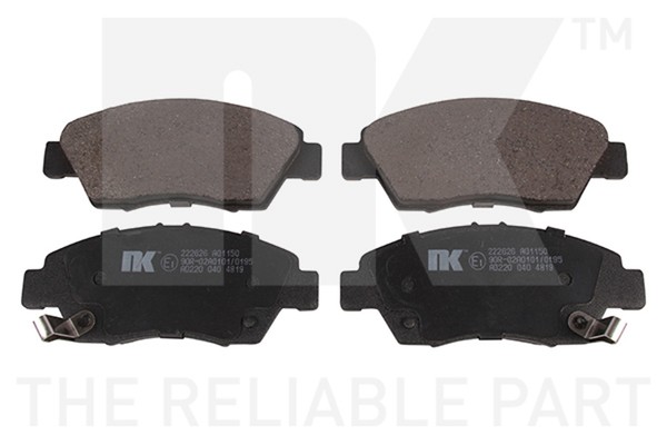 Bremsbelagsatz Scheibenbremse NK 222626 FüR CRX EK Civic EJ Honda 6 Hatchback SO-image